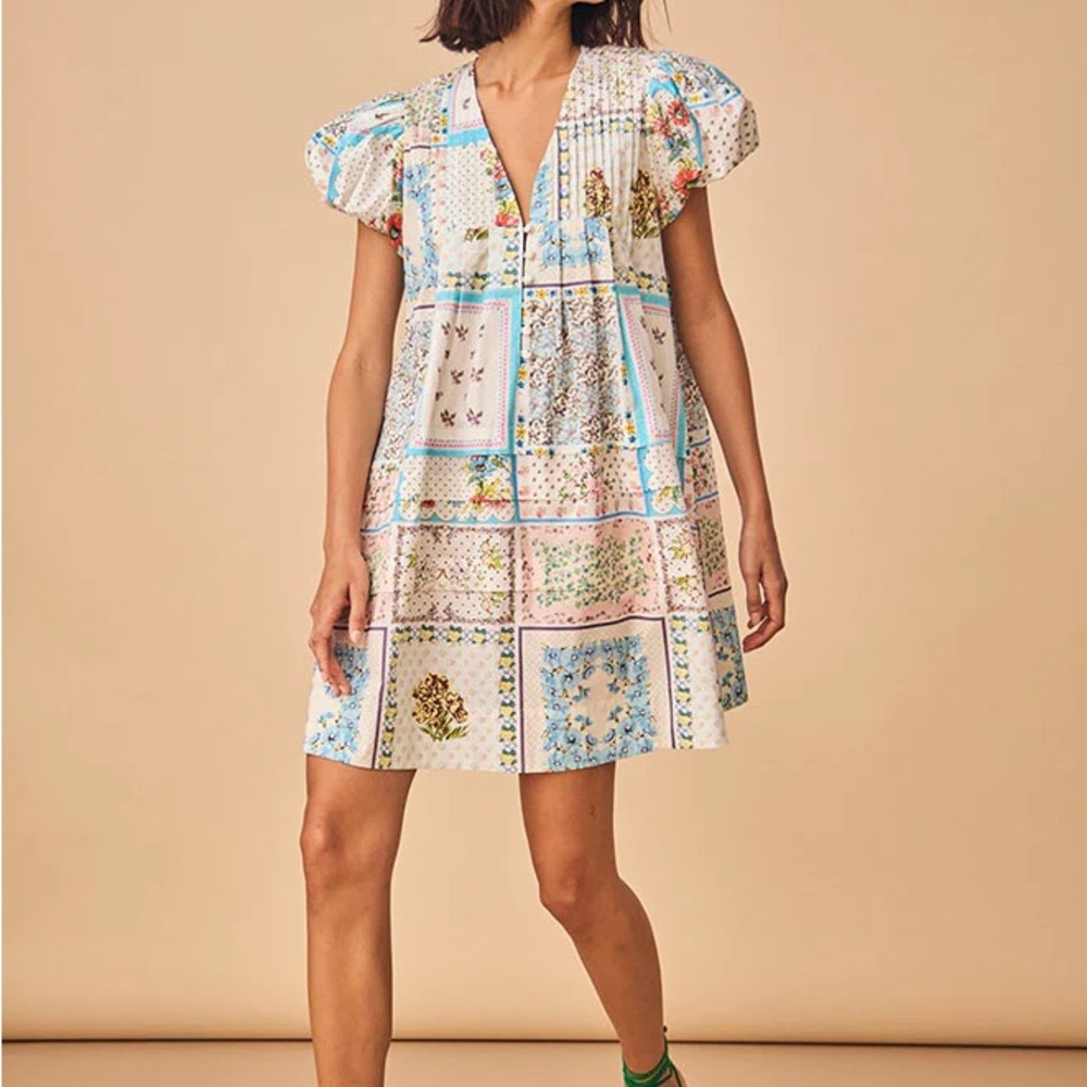 Hunter Bell Wilkes Dress in Patchwork Quilt